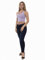 ABAKUHAUS Crop Top para Dama Deportivo Sin Mangas, XL, Lila