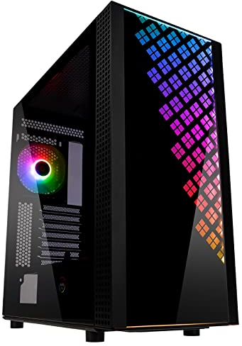 BitFenix Dawn TG EATX/ATX PC Gaming Case, ARGB/RGB Asus AURA SYNC MSI Mystic Light Gigabyte RGB Fusion 2.0 Asrock Polychrome, 3 Sides Tempered Glass With Car Window Security Films, Water Cooling Ready