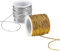 ISIYINER Cordoncini Elastici 2 Rotoli Metallici Cordoncini Elastici Nastro Elastico Corda per Confezione Regalo per Confezionamento Artigianale 1mm, 25m/Rotoli