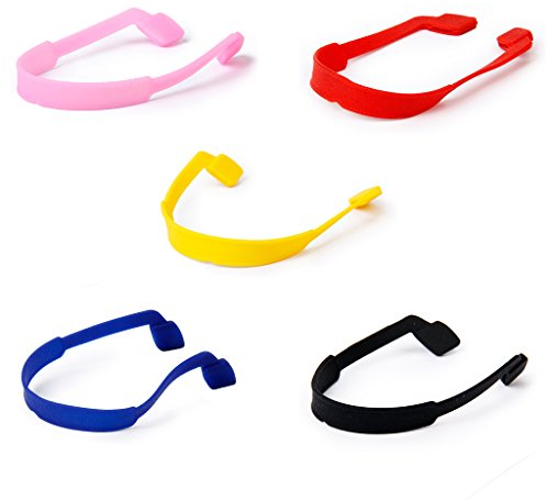 Tiuimk Brillenband für Kinder, Neopren, wasserdicht, rutschfest, für Lesebrille, Sonnenbrille, 5 Farben, mehrfarbig, Einheitsgröße