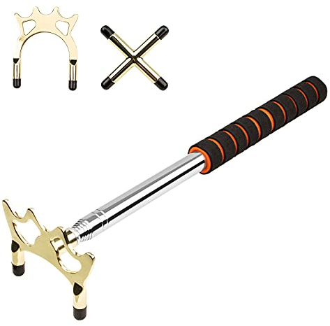 Adhafera Billard Queue Stick, Einziehbarem Billard Queue Mit 3 Austauschbar Messing-Kopfes, Billard-Zubehör Geeignet Billard, Snooker, Turniere, Spiele, Geschenke