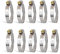 AZISHA Schlauchschellen Set | 25x mit 5x Größen aus Rostfreiem Edelstahl | Schlauchschelle mit 9mm für Pool Waschmaschine Auto Kfz (32-50mm – 10 Stück)