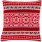 Vervaco Kreuzstich Stickpackungen Kissen Stickerei Set Anfänger Vorgedruckt Weihnachtskristallmotiv DIY Set Kreativ Set Für Erwachseneca. 40 x 40 cm Bastelset Handwerker Haus Dekoration