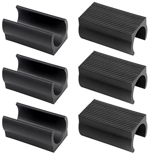 Lot de 30 Patins de Sol en Plastique en Forme de U - 19 mm - Antidérapants - pour Pieds de Chaise - Noir