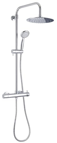 Gedy STAR PLUS 00 Colonna doccia cromata con miscelatore monocomando, set soffione 4 posizioni, soffione doccia; flessibile 150 cm, estensibile 80-140 cm