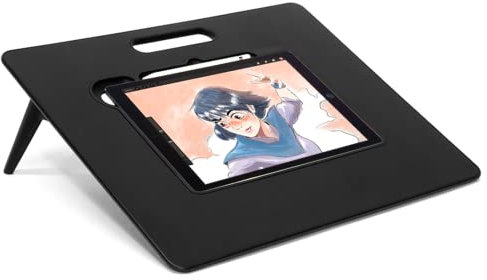 SKETCHBOARD | Sketchboard Pro for iPad Pro 12.9” 6th Gen 2022 | Black | Flat & Smooth Drawing Surface | Digital Art & Tablet Accessory | Magnetic Legs allows 20-72 Degree Standing Angles