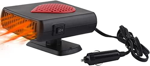JILIN Tragbarer Auto-Heizungsentfroster, 12 V, 150 W, Auto, Fahrzeug, LKW, Ventilator, Entfroster, schneller Entfeuchter mit Zigarettenanzünder-Stecker, Rot