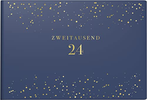 rido/idé Wochenkalender „Starry Night“ Modell Septimus 2024 2 Seiten = 1 Woche quer Blattgröße 15,2 x 10,2 cm dunkelblau
