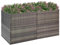 puraday Jardinière de Jardin Gris et Sac Transparent 157x80x80 cm Résine Tressée Cadre Robuste Plate-Bande Résistante à l'eau Pot de Fleurs Patio Offre Espace Suffisant Planter Plantes Légumes