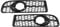 NOZADO For, for A4 B7 S4 B7 A4 2005-2008, Paar Nebelscheinwerfer-Gitterabdeckung Unterer Waben-Nebelscheinwerfergrill 8E0807681F 8E0807682F Nebelscheinwerferbaugruppen(Glossy Black)