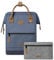 Cabaïa - Adventurer Rucksack Paris Maxi 23L - Wasserabweisend - Laptopfach bis zu 15 Zoll - 2 Vordertaschen - vegan zertifiziert - Rucksack für Reisen und Arbeit, Damen & Herren - Blau
