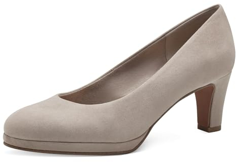 MARCO TOZZI Damen Pumps mit Trichterabsatz Vegan, Beige (Dune), 38 EU
