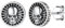 Boucles d'Oreills pour Homme Femme Argent 12mm Rond Mort de Tête Stéréoscopique Zircon Noir Lune Rune Clous d'Oreilles antique Garcon Bijoux Cadeau Pink