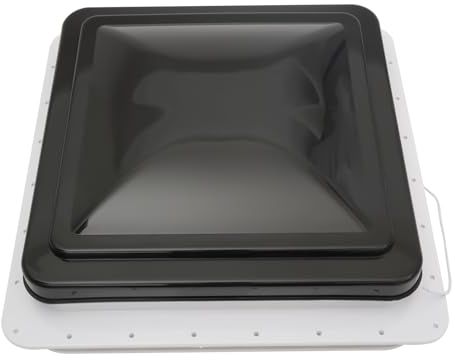 KEESUNG Finestra per tetto di ventilazione, 14 x 14 pollici, lucernario trasparente, con finestra per roulotte, camper, caravan, roulotte