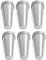 BishtHub Moldes de aluminio para helados, moldes para paletas de hielo, moldes de cocina, moldes de hielo Kulfi, juego de 6 moldes de 80 ml