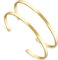 Lolalet Bracelet Unisexe en Acier Inoxydable, Poli Finition, Large Ouvert, Cadeau de Bijoux pour Femme Homme -Perle