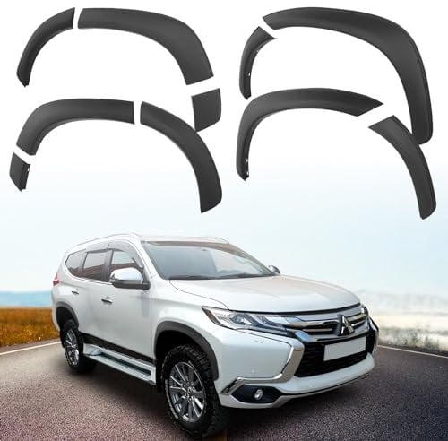 JHCHAN Wheel Arches for Mitsubishi Shogun Sport Accessories, 2015-2024 Pajero Wheel Arch Kits Extension Fender Flares Protector Wheelarch Body Styling Trim Fitting 25 MM Extra Tyre Coverage