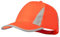 BLUECHOLON Sportmütze mit 5 Paneelen, Polyester, hohe Sichtbarkeit, verstellbar, Neongelb, Neonorange, Orange leuchtend, 60 cm