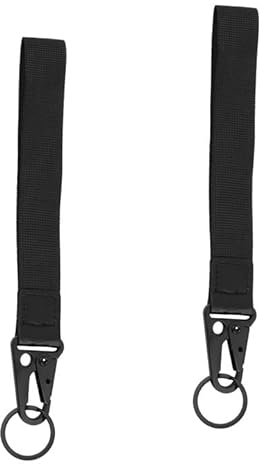 Lanyard, Mosqueton Llavero Material De Lona, Llavero Tactico Firme Y No FáCil De Caer, Negro