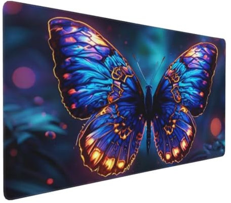 Butterfly Animals Mouse Pad Large XXL 700x300x3 mm Thick Extended Mouse Pad Desk Pad Soft Computer Keyboard Mice Mat, Mouse Mat/Desk Mat/Gaming Mouse Pad with Anti-Slip Base for Office & Home Y-9717
