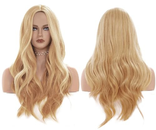 Perücke Lange Gewellt Blonde,70 cm Hitzebeständige Perücke | Natürliche Synthetische,Wig Für Alltag,Rollenspiele,Partys Emulation