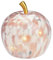 G. Wurm Dekoleuchte Apfel Leuchte (M) Glas, pink Weiss gepunktet, Apfel Lampe mit LED Lichterkette, Dekolampe, Tischleuchte, Apfellampe