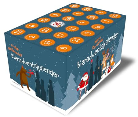 Bieradventskalender zum selbst befüllen, 24x0,5l Flaschen (Dunkelblau)