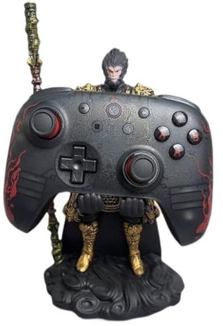 Black Myth Wukong Support De Manette De Jeu avec Golden Hoop Tightening Curse Et Bronzecloud Ruyi Staff, Destiny Man Portable Modèles avec Base en Résine pour PS5/XSX/XB0X/NS/Switch Pro(B)