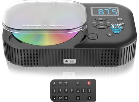 Monodeal CD Player Portable CD Player Bluetooth with Radio FM, Rechargeable Portable CD Player with Speaker, Discman CD Player, Supports AUX/USB