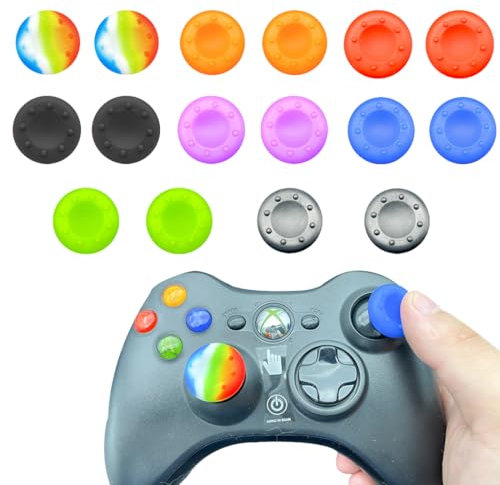 LYQNIHOB 16PCS Tappi in Silicone per Controller, Copertura Pulsanti per Grip Joystick PS5/PS4/PS3, Protezione Thumbstick in Silicone, Cap Gommini