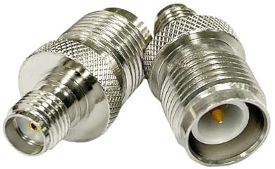 2PC SMA zu TNC RF Coax Adapter RP Reverse Male Female Connector Straight NEU for WLAN-Antennen-Router Wireless-Modem(Type1)
