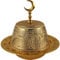Lipfer Plat De Service du Ramadan avec Couvercle, Plateau en Métal, Assiette Eid Mubarak, Bol À Bonbons Doré pour Mariage, Maison, Hôtel, Bureau, Décoration