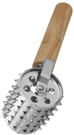 WEKADRIN Batticarne in Acciaio Inossidabile Rulli Inteneritore Multiuso con Aghi per Carne Utensile Compatto e Leggero per Cucina Casa e Ristoranti Facile da Usare e Durevole