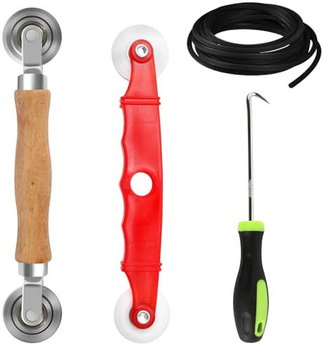 Pantalla Herramienta De Rodillo, 4 Piezas Juego Herramienta De Rodillo De Pantalla, Mosquitera de Ventanas para Rodillo Herramienta, Giratorio Rodillo para Mosquitera, Para InstalacióN Y Eliminación