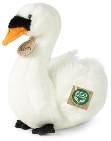 Rappa - 204546 - Schwan, Plüsch, 23cm x 23cm x 12cm, Handwäsche, ECO-Friendly