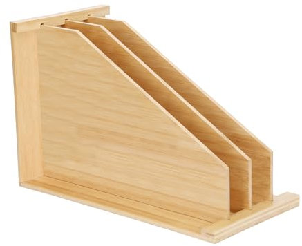 Tray Dividers for Cabinets-15H x 22D x 12W,Wooden Vertical Organizer for Cookie Sheets,Pans&Lids#Kitchen Cabinet Divider with 3 Adjustable Sections,Easy Install with Installation Drawings Included