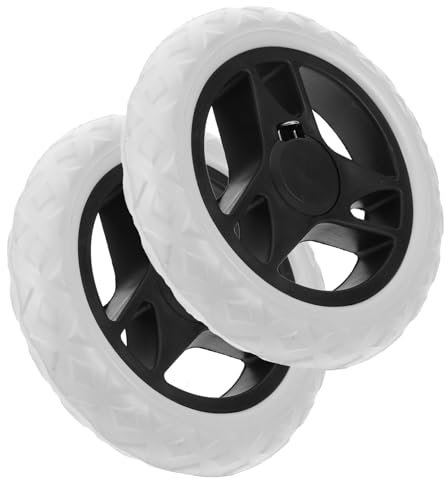 LAPYAPPE 2 Stück Ersatzräder Für Einkaufswagen 17cm Leichte Kunststoff Radrollen Für Faltbaren Einkaufswagen Und Transportwagen Verschleißfest Und Leichtgängig