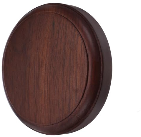 jojofuny Wooden Plant Display Stand for Indoor Use with Stable Design and Fading Resistance, Elegant Brown Wooden Pedestal Suitable for Office Desks and Study Areas