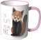 WANDKINGS® Tasse, Schriftzug „Im Fluffy, You´re Fat.“ - ROSA