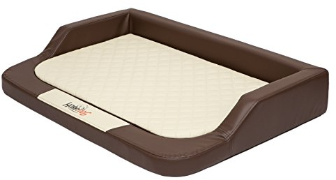 HOBBYDOG HUNDEBETT MEDICO LUX Größe XL - 94 x 62 cm BRAUN - BEIGE MIT ORTOPÄDISCHE VISCOMATTE Bett Betten Hundematte Matte Matratze Ruheplatz Platz Schlafplatz Hundebett Hunde Tier Haustier Hundematratze Hundekissen Kissen Sofa Hundesofa Kunstleder Orthopädisch