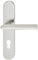 JUVA® Manilla de puerta de diseño de acero inoxidable con placa larga para puertas de habitaciones y puertas interiores – LDH 2171 | PZ – cilindro perfilado | 1 juego