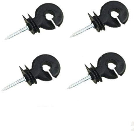 KATSU Electric Fence Ring Insulators 50X Pack, Screw-in Ring Insulators Electric Fence Accessories for Wood Posts Field Guardian Fencing Pasture Gates 667100