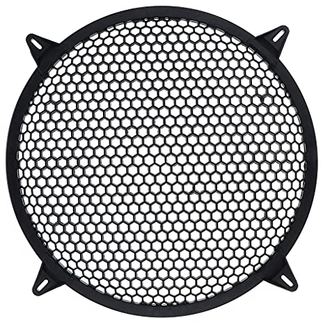 B Baosity Univesal Schwarz Lautsprecher Abdeckgitter Gitter Grill Schutzabdeckung - Schwarz, 12 Zoll