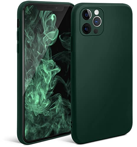 Moozy Minimalist Series Silicone Case for iPhone 11 Pro, Midnight Green - Matte Finish Lightweight Mobile Phone Case Ultra Slim Soft Protective TPU Cover with Matte Surface
