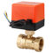 Samfox Elektrischer Kugelhahn, AC 220 V, DN25, motorisierter Kugelhahn, Messing, 2 Wege, 3 Drähte, 1,6 Mpa(DN25)