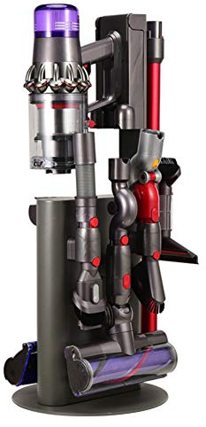 Janjunsi Accueil Support Stand pour Aspirateur sans Fil pour Dyson V6 V7 V8 V10 V11 V12 V15 DC30 DC31 DC34 DC35 DC58 DC59 DC62 DC74 - Stand de Sol Autoportant en Acier Au Carbone (sans Percer Le Mur)