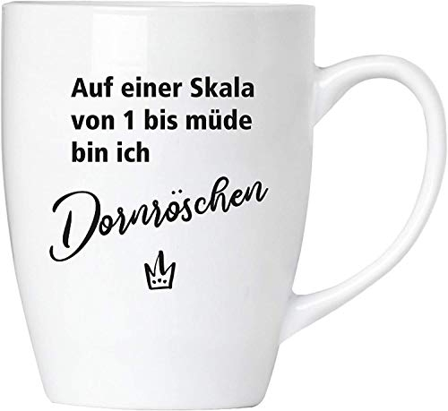 BRUBAKER - Dornröschen - Kaffeetasse aus Keramik - 300 ml - Kaffeebecher
