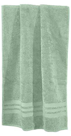 Erwin Müller Walk-Frottier Bio Handtuch Serie Tübingen Jade Größe 50x100 cm - eine Luxus-Qualität der absoluten Spitzenklasse, enorm saugstark, praktisch durch beidseitige Schlaufen, 100% Baumwolle