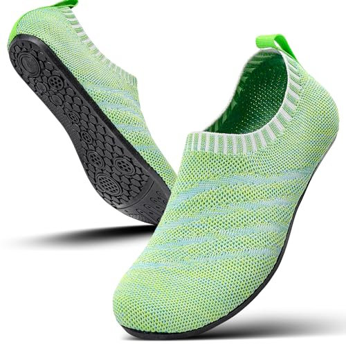 Sosenfer hausschuhe Damen Herren Leichte hüttenschuhe rutschfest Flache pantoffeln home cozy slippers Unisex-PINGUOLV-37