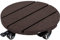 STILISTA® WPC-Pflanzenroller, belastbar bis 100 kg, witterungsbeständig, feststellbare Bremse, rund oder eckig, rund, Kaffee